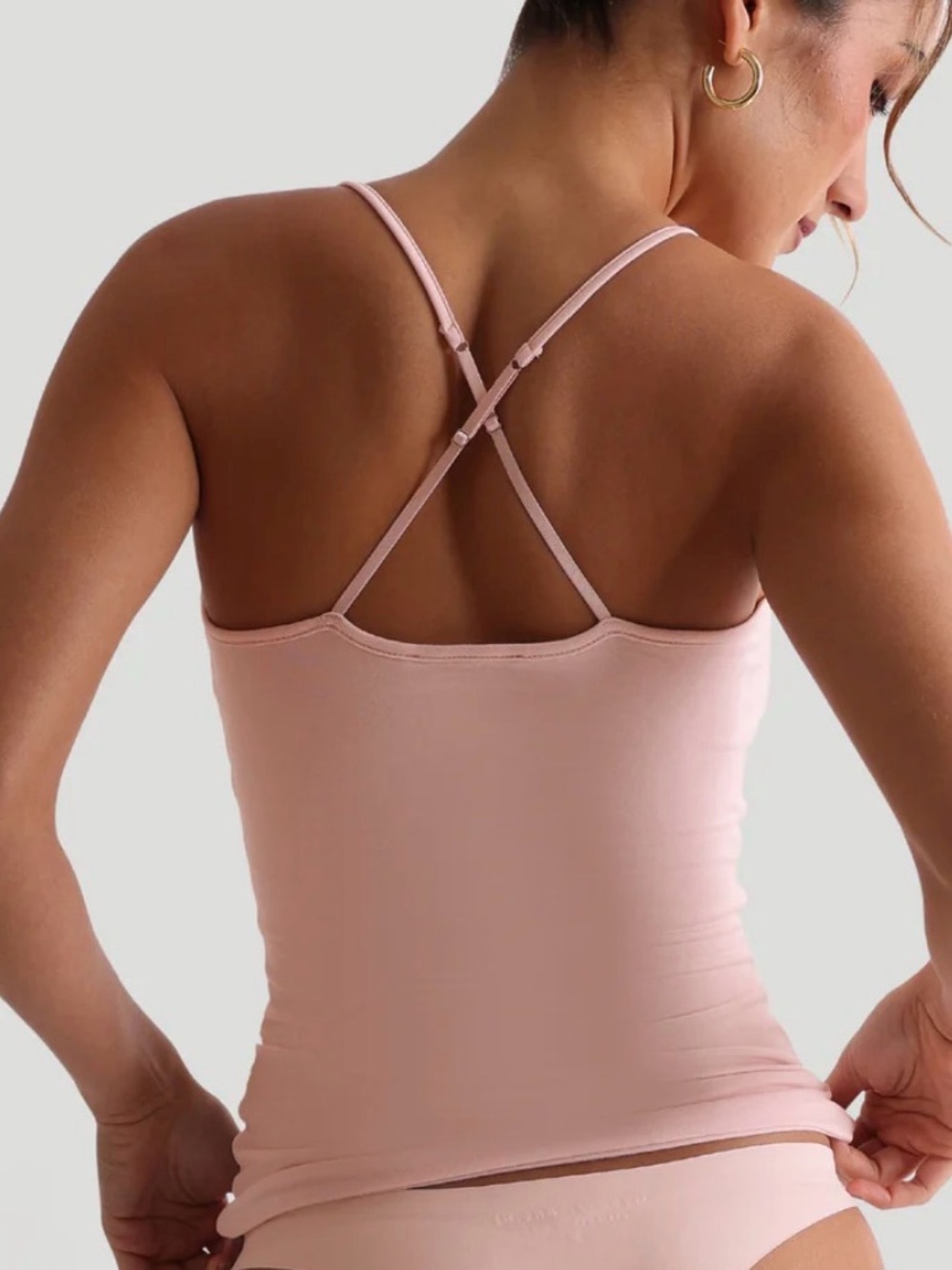 Prime Cami Crossback Tank Top - Light Rose